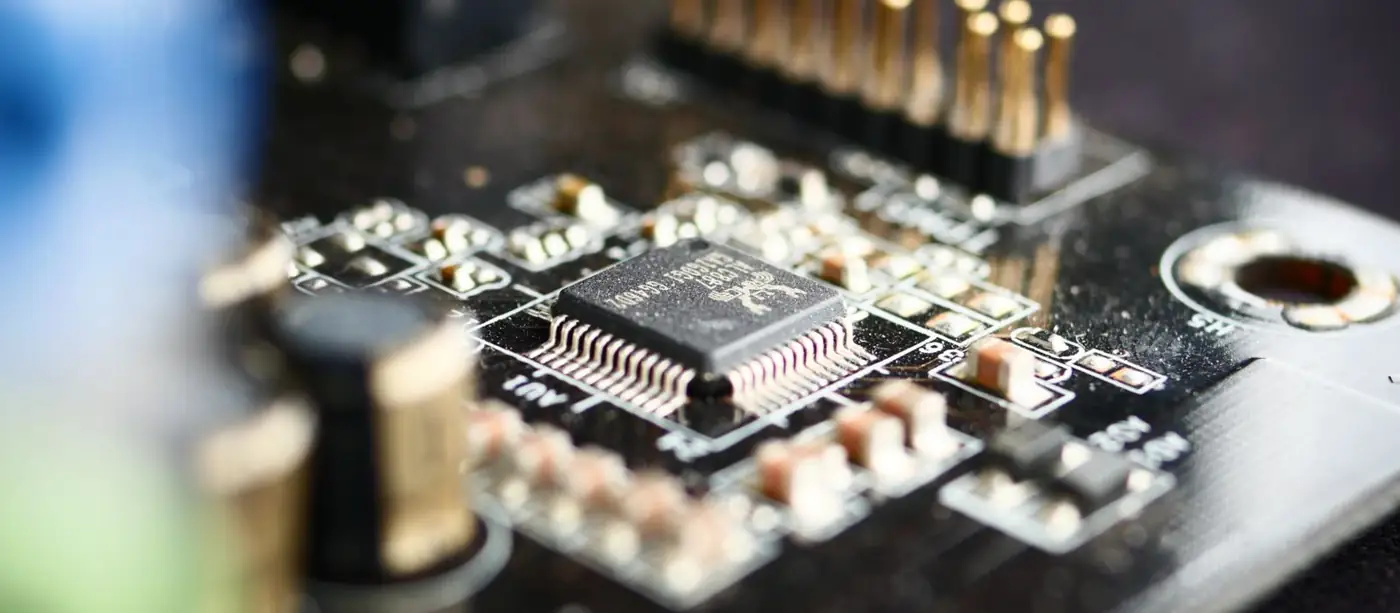 Macro photo of an IoT sensor circuit board